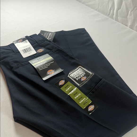 NWT• Men’s Dickies Black Twill Work Pants•Slim Taper•Flex - Picture 5 of 6